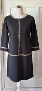 Prachtig zwart Ana Alcazar jurkje met panter bies, mt 36, Verzenden, Zwart, Zo goed als nieuw, Maat 36 (S)