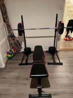 Bench pres met bankje, Sport en Fitness, Fitnessmaterialen, Ophalen, Zo goed als nieuw, Dumbbell
