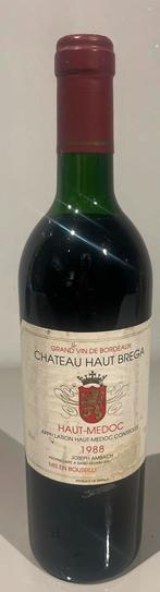 Chateau Haut Brega 1988 - Haut-Médoc, Verzamelen, Gebruikt, Frankrijk, Ophalen of Verzenden, Rode wijn