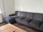 TE KOOP  mooie 2,5 en 5 zits bank met longchair, antraciet, Ophalen, 75 tot 100 cm, Zo goed als nieuw, Stof