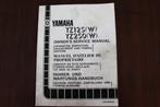 Yamaha YZ125 W YZ250 W 1988 /89  owner's  service manual, Ophalen of Verzenden, Yamaha