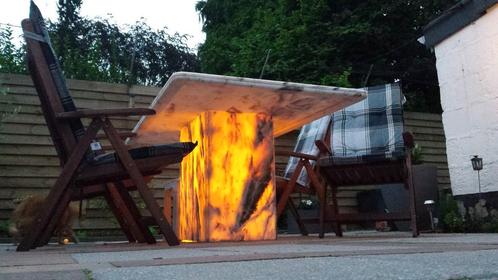 Marmeren tafel uit Brazilië, verlichting mogelijk!, Tuin en Terras, Tuintafels, Zo goed als nieuw, Rechthoekig, Ophalen
