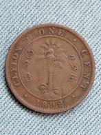 Ceylon 1 Cent 1892 Victoria, Verzenden, Zuid-Azië, Losse munt