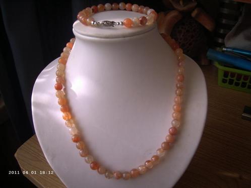 Een mooie Dragon Veins Agaat edelstenen Sieraden Set, Sieraden, Tassen en Uiterlijk, Antieke sieraden, Ketting, Overige materialen