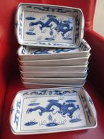 8x Chinese draken Schalen dik porcelein 30,6cm en 4,5cm hoog, Ophalen of Verzenden