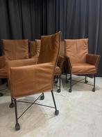 6 Montis Chaplin Stoelen - Nieuw Rancho Leer, Ophalen, Bruin, ., Nieuw
