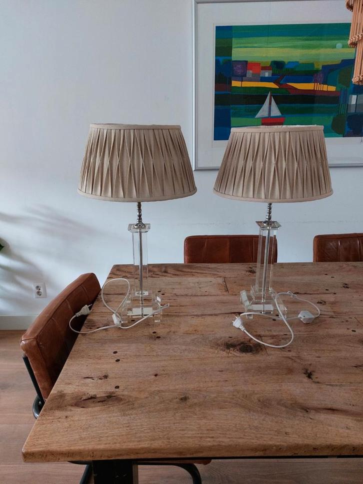 Schemerlamp. Twee stuks., Huis en Inrichting, Lampen | Tafellampen, Minder dan 50 cm, Glas, Ophalen of Verzenden