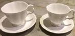 Twee kop en schotel - wit - Royal Albert, Huis en Inrichting, Keuken | Servies, Ophalen of Verzenden, Zo goed als nieuw, Overige stijlen