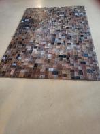 Vintage vloerkleed van jeanslabels - 160x230 cm, Gebruikt, 150 tot 200 cm, Vintage, 200 cm of meer