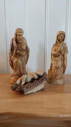 Kerststal figuren uit olijfhout gesneden., Diversen, Ophalen of Verzenden