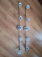 Set van 2 plafondlampen van ikea met spots, Ophalen, Gebruikt, Glas, Modern