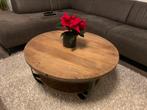 Ronde Salontafel Mangohout 90 cm, Huis en Inrichting, Tafels | Salontafels, Ophalen, 50 tot 100 cm, Rond, 50 tot 100 cm