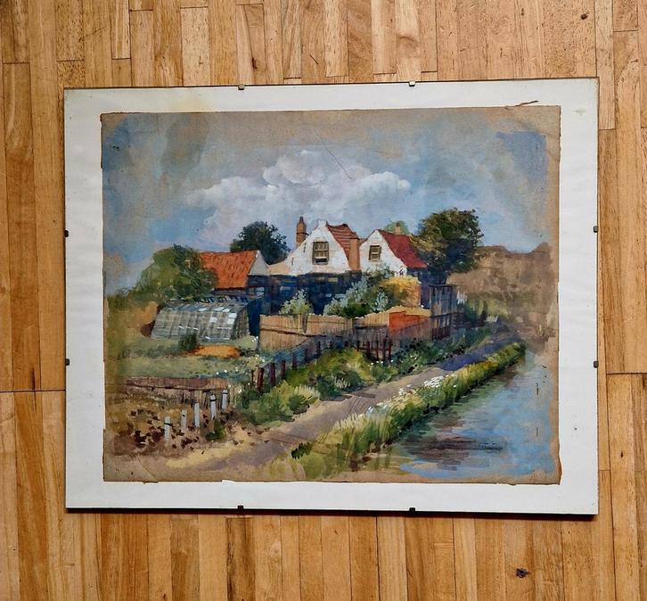 2 aquarellen van BC van Ettinger, Antiek en Kunst, Kunst | Schilderijen | Klassiek, Ophalen
