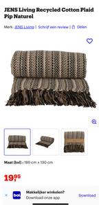 Nieuw! Woondeken /plaid 1.30 x 1.80, Ophalen of Verzenden, Nieuw
