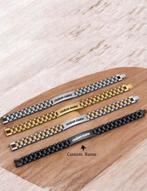Armband met Naam - Personaliseerbaar!, Sieraden, Tassen en Uiterlijk, Ophalen, Nieuw, Zilver, Staal