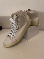 Ecco Soft Mens Beige Leather Sneakers Lace-Up High Top 41, Ophalen of Verzenden, Zo goed als nieuw, Overige kleuren