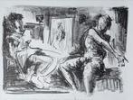 Litho met figuren circa 1990, Verzenden