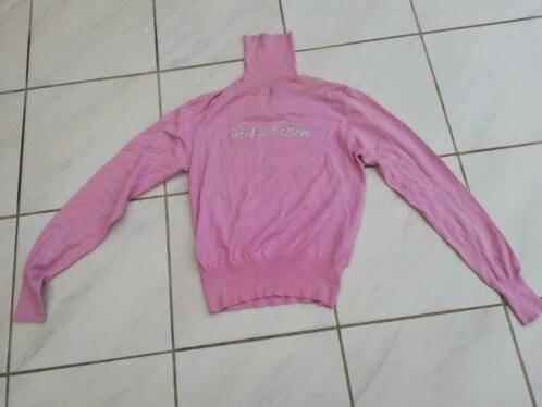 roze indian rose coltrui met glitters XS, Kleding | Dames, Truien en Vesten, Zo goed als nieuw, Maat 34 (XS) of kleiner, Roze