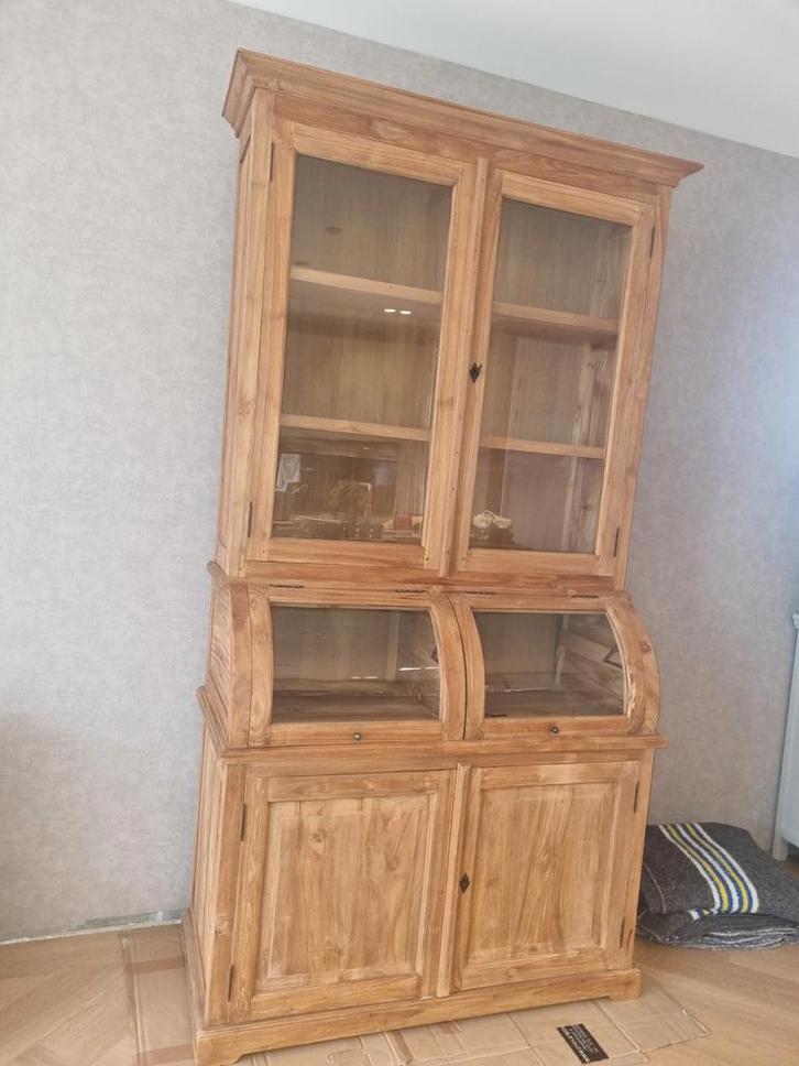 Teakhouten servieskast, Huis en Inrichting, Kasten | Boekenkasten, 200 cm of meer, 25 tot 50 cm, Ophalen