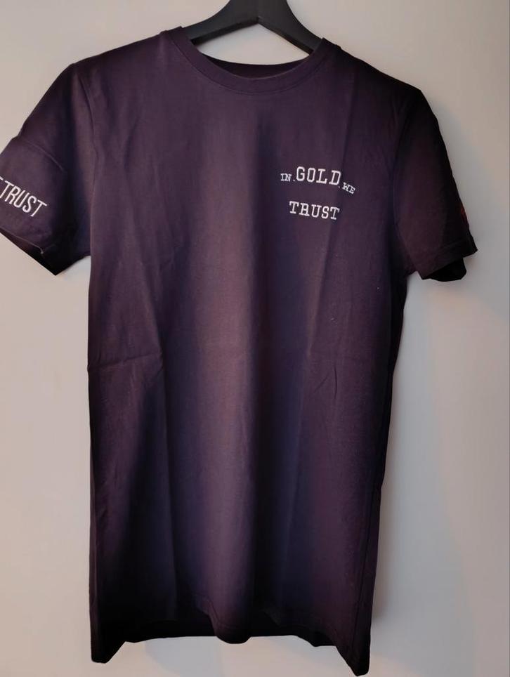 Nieuw unisex heren in gold we trust t-shirt maat S paars, Kleding | Heren, T-shirts, Nieuw, Maat 46 (S) of kleiner, Paars, Ophalen of Verzenden