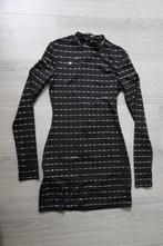 Nieuwstaat jurk kerst feestdagen zwart zilver 152, Kinderen en Baby's, Kinderkleding | Maat 152, Ophalen of Verzenden, Nieuw, Meisje