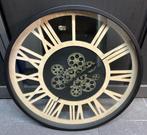 Klok industrieel diameter 58cm, Ophalen, Zo goed als nieuw, Analoog, Wandklok