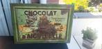 Chocolat D'aiguebelle Oud blikken reclamebord, Verzamelen, Ophalen of Verzenden, Gebruikt, Reclamebord