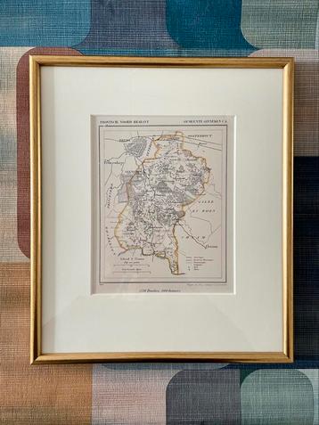 Oude prent Provincie Noord Brabant, gemeente Ginneken Breda beschikbaar voor biedingen