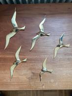 5 koperen zwaluwen 33, 30, 26, 21 en 17 cm vintage, Gebruikt, Ophalen of Verzenden