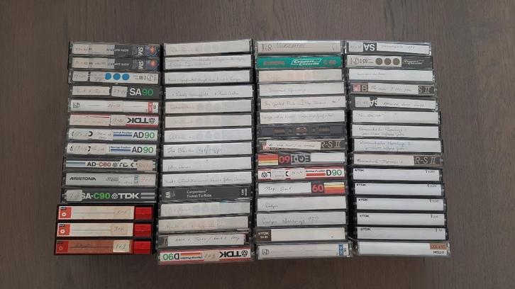 Cassettebandjes diverse, Cd's en Dvd's, Cassettebandjes, Gebruikt, Voorbespeeld, Overige genres, 26 bandjes of meer, Ophalen