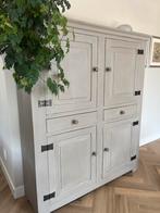 Brocante kast / wandkast / opbergkast - grijs/taupe, Huis en Inrichting, Kasten | Buffetkasten, Ophalen, Zo goed als nieuw