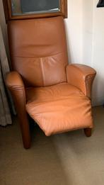 Leren Relaxstoel met Uitklapbaar Voeteneind, Huis en Inrichting, Fauteuils, Ophalen, Gebruikt, Leer, 75 tot 100 cm