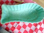 brocante Puddingvorm pate vorm turquoise Vis visslaatje, Ophalen of Verzenden