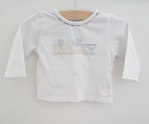 Burberry Baby shirtje 'ABC' 62, Kinderen en Baby's, Babykleding | Maat 62, Zo goed als nieuw, Verzenden