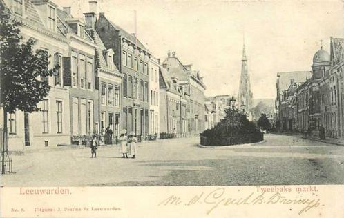 (380-809-027) Leeuwarden Tweebaks Markt, Verzamelen, Ansichtkaarten | Nederland, Friesland, Verzenden