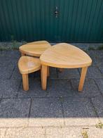 Vintage Retro Mimiset Bijzettafeltjes Blank Eiken, Huis en Inrichting, Ophalen of Verzenden