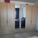 Ruime en Moderne Kledingkast met Spiegels, Huis en Inrichting, Kasten | Kledingkasten, Ophalen, Lichte houttint  beuken of esdoorn