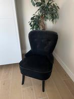 Fauteuil Zwart velvet, Huis en Inrichting, Fauteuils, Ophalen, Gebruikt, 75 tot 100 cm, 50 tot 75 cm