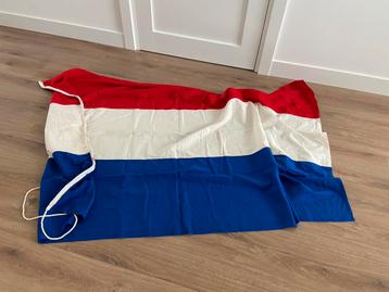 Hele grote Nederlandse vlag ouderwetse katoen 210 x 125 cm