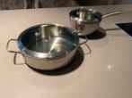 Kitchen Aid hapjespan en steelpan, Huis en Inrichting, Keuken | Potten en Pannen, Ophalen of Verzenden, Zo goed als nieuw, Overige materialen