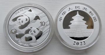 Zilveren 30 gr Panda 2022. beschikbaar voor biedingen