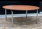 stevige ronde tafel 170 cm met inklapbare poten, Huis en Inrichting, Tafels | Eettafels, Ophalen, Overige materialen, 150 tot 200 cm
