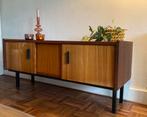 Midcentury vintage klein dressoir, Huis en Inrichting, Kasten | Dressoirs, Ophalen, Gebruikt, 100 tot 150 cm, Mid century teak vintage retro jaren 60 tv meubel