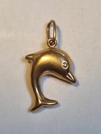 Gouden hanger dolfijn., Overige voorstellingen, Verzenden, Zo goed als nieuw, Goud