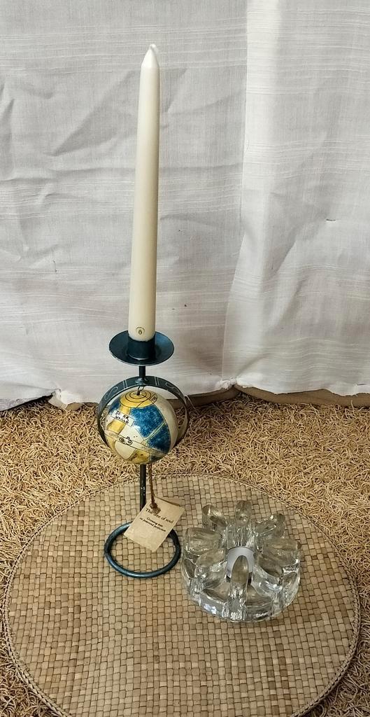 Unieke Kandelaars set, Huis en Inrichting, Woonaccessoires | Kandelaars en Kaarsen, Gebruikt, Kandelaar, 50 tot 75 cm, Metaal