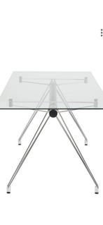 Modern glazen designe  bijzettafel/bureau 70x140 cm, Ophalen