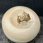 21 karaat gouden ring kroon model, Ophalen of Verzenden, Zo goed als nieuw, Goud, Dame