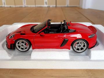 SUMMER DEAL Porsche 718 Boxster Spyder RS rood Norev 1:18 beschikbaar voor biedingen