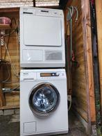 miele set 1800 toeren 7 kg wasmachine & warmte pomp droger, Ophalen, 6 tot 8 kg, Minder dan 85 cm, Voorlader