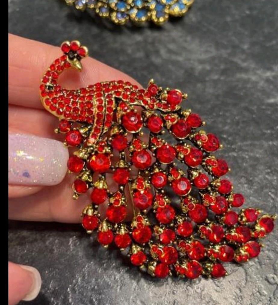 Broche Pauw GRATIS VERZENDING, Overige materialen, 4 tot 7 cm, Nieuw, Ophalen of Verzenden
